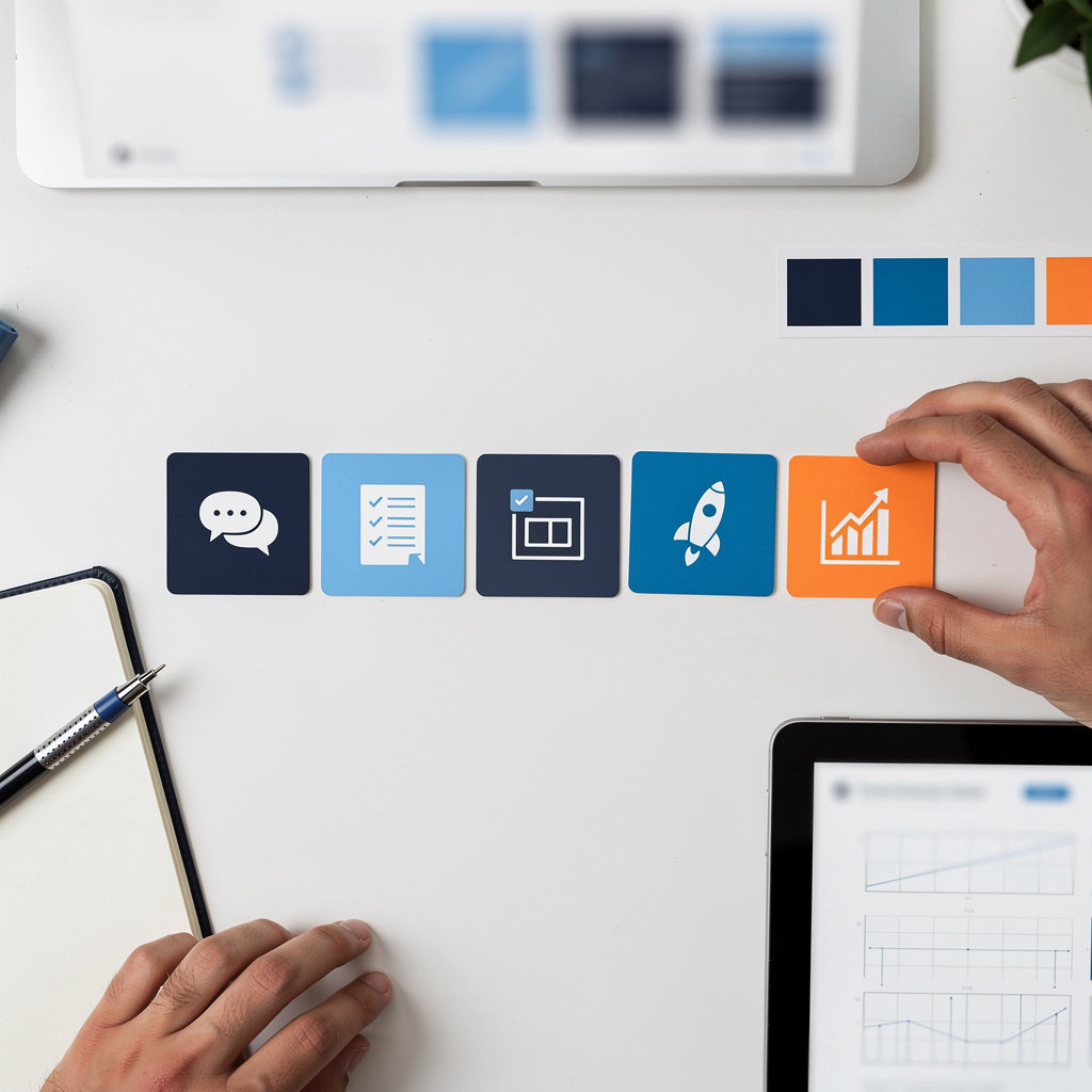 Webforge Studio professional web design and development process illustration